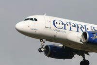 5B-DBO @ EBBR - Arrival of flight CY334 to RWY 25L