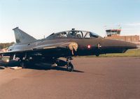 AT-155 @ EGQL - Sk-35XD Draken of Esk 729 Royal Danish Air Force in the static park at the 1988 RAF Leuchars Airshow. - by Peter Nicholson