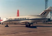 ZE395 @ EGQL - BAe 125 CC.3 of 32 Squadron at RAF Northolt on display at the 1988 RAF Leuchars Airshow. - by Peter Nicholson
