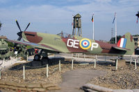 AB550 @ EDEN CAMP - Supermarine Spitfire (mock-up) in 2005 at Eden Camp in North Yorkshire, formerly a WW2 POW camp and now a museum dedicated to the UK's recent military history. - by Malcolm Clarke