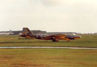 WJ680 @ EGQK - Canberra TT.18 of 100 Squadron departing the active runway at RAF Kinloss in September 1988. - by Peter Nicholson