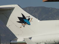 N724YS @ ONT - Tail logo for the Shark's - by Helicopterfriend