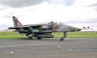 XX766 @ EGUY - Sepecat Jaguar GR1. From No 6 Sqn, RAF Coltishall at the Canberra 40th Anniversary Celebration Photocall at RAF Wyton in 1989 - by Malcolm Clarke