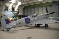 G-ASJV @ EGSU - Supermarine 361 Spitfire LF9B at The Imperial War Museum, Duxford in 1989. - by Malcolm Clarke