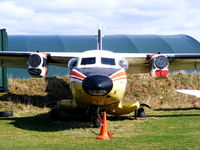 HA-LAQ @ EGSP - in the graveyard behind the main hangar at Sibson - by Chris Hall