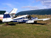 G-BICY @ EGSP - in the graveyard behind the main hangar at Sibson. Previous ID: OO-AOL - by Chris Hall