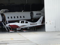 N408AB @ ONT - Parked inside southside of Ontario - by Helicopterfriend