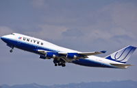 N105UA @ KLAX - United Airlines 747-451 - by speedbrds