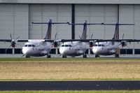 D-BSSS @ EDDR - several Contact Air ATR42-500 stored at EDDR - by Friedrich Becker