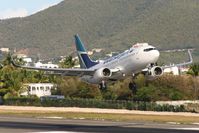 C-GWBJ @ TNCM - Westjet C-GWBJ departing TNCM runway 28 - by Daniel Jef