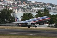 N956AN @ TNCM - American airlines departing TNCM runway 28 - by Daniel Jef
