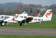 PH-MLN @ EGBW - New Piper PA-44-180 , in Martinair colours , at Wellesbourne - by Terry Fletcher