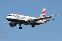 G-BUSK @ EGNT - Airbus A320-211 on approach to Rwy 25 at Newcastle Airport in 2006. - by Malcolm Clarke