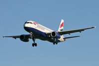 G-EUUR @ EGNT - Airbus A320-232 on approach to Rwy 25 at Newcastle Airport in 2006. - by Malcolm Clarke