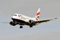 G-GFFH @ EGNT - Boeing 737-5H6 at Newcastle Airport in 2006. - by Malcolm Clarke