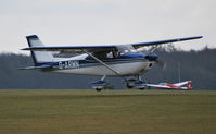 G-ARMN @ EGHL - Cessna 175B (Modified) - by moxy