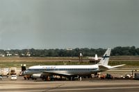OH-LFZ @ JFK - Finnair DC-8-62 being loaded at Kennedy in the Summer of 1977. - by Peter Nicholson
