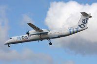 G-ECOV @ EGNT - De Havilland Canada DHC-8-402Q Dash 8 on approach to 25 at Newcastle Airport in 2009. - by Malcolm Clarke