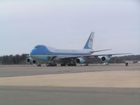 92-9000 @ MHT - Air Force One parked outside Wiggins Aviation at MHT - by John Newall