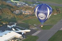 G-BVGJ @ EGSS - G-BVGJ over Stansted, closed by volcanic ash, provides an opportunity for balloon flight - by Pete Hughes