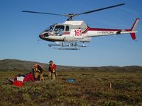 C-FFKK - Geophysic crew drop off in Nunavut via Heli Explore helicopter - by Heli Explore Inc