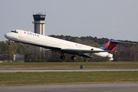 N911DL @ ORF - Delta AirLines N911DL (FLT DAL1128) departing RWY 5 enroute to Hartsfield-Jackson Atlanta Int'l (KATL). This aircraft was recently repainted in the new Delta scheme. - by Dean Heald