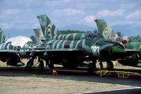 383 @ LBPG - a couple of great many MiG-21s in open storage at Graf Ignatievo. - by Joop de Groot