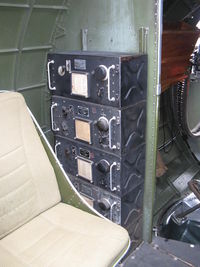 N5017N @ OXR - 1944 Boeing B-17G Flying Fortress 'Aluminum Overcast' , radio operator compartment vintage avionics - by Doug Robertson