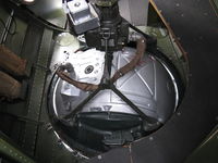 N5017N @ OXR - 1944 Boeing B-17G Flying Fortress 'Aluminum Overcast', ventral guns Sperry electric ball turret-from aircraft interior looking downward. - by Doug Robertson