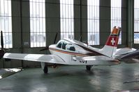 HB-EJV @ LSZR - Beechcraft 35-C33 Debonair at the Fliegermuseum Altenrhein