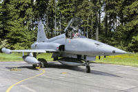 K-3073 @ EDSP - Royal Netherland Air Force NF-5A comes to stop at Fliegerhorst Pferdsfeld - by Friedrich Becker