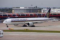 9V-SWS @ EGCC - Singapore Airlines B777-300ER at Manchester - by Terry Fletcher