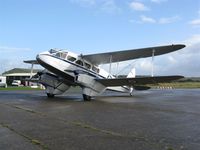 G-AIDL @ EGFH - Visiting de Havilland Rapide 6 in RAF markings with s/n TX310 - by Roger Winser