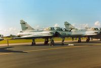 502 @ MHZ - Mirage 2000B of French Air Force's EC.2 on the flight-line at the 1990 RAF Mildenhall Air Fete. - by Peter Nicholson