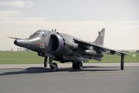 XV744 @ EGXW - Hawker Siddeley Harrier GR3 at RAF Waddington's Photocall in 1990. - by Malcolm Clarke