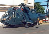 XV677 @ MHZ - Sea King HAS.6 of 810 Squadron in the static park at the 1990 RAF Mildenhall Air Fete. - by Peter Nicholson