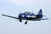 G-BUKY @ EGBR - CCF T-6J Harvard Mk4. 'Wheels up' on take-off at Breighton Airfield, UK in 2010. - by Malcolm Clarke