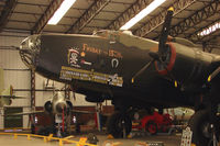 LV907 - Halifax Bomber , marked as LV907 , and displayed at the Yorkshire Air Museum at Elvington - by Terry Fletcher
