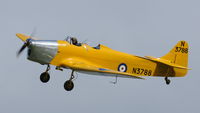 G-AKPF @ EGTH - 43. G-AKPF - Hawk Trainer III: spirited flying at an unusually cold, blustery Shuttleworth Spring Air Display - by Eric.Fishwick