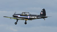 G-BCSL @ EGTH - G-BCSL departing an unusually cold, blustery Shuttleworth Spring Air Display - by Eric.Fishwick