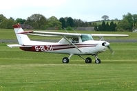 G-BLZH @ EGBO - 1985 Reims Aviation Sa REIMS CESSNA F152 at Wolverhampton on 2010 Wings and Wheels Day - by Terry Fletcher