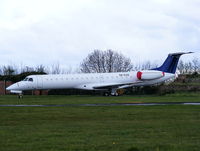 SE-RAE @ EGTE - City Airline Embraer EMB-145EU, ex G-EMBV, stored at Exeter - by Chris Hall