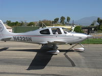 N422SN @ SZP - 2009 Cirrus SR22 TURBO GS, Continental IO-550-N 310 Hp, Tornado Alley Turbo-normalizing, Max cruise speed 219 kts. (252 mph), taxi - by Doug Robertson