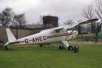 G-AHEC @ EGTC - Luscombe 8A Silvaire at Cranfield Airfield in 1990. - by Malcolm Clarke