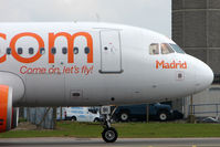 G-EZBI @ EGGW - Easyjet A319 with Madrid on nose - by Terry Fletcher