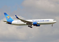 G-TCCB @ EGCC - Thomas Cook Airlines Boeing 767-31KER (c/n 28865). - by vickersfour