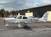 G-TAAB @ EGTF - SR22 PARKED ON THE MAIN APRON - by BIKE PILOT