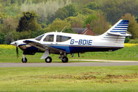G-BDIE @ EGBP - 1975 Rockwell International Corporation ROCKWELL COMMANDER 112 at the Fuel Pupp at Wellesbourne