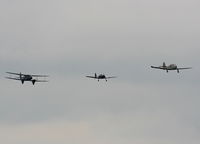 G-AGTM @ EGBP - from L to R G-AGTM DH Rapide, G-APLO DHC-1 Chipmunk and G-APJB Percival Prentice - by Chris Hall