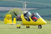 G-CGIX @ EGLS - taxying out at Old Sarum Airfield - by Terry Fletcher